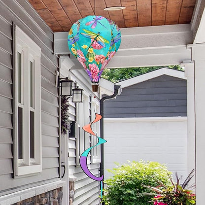 Dragonfly Garden Spring Hot Air Balloon Wind Twister 54" x 12" Briarwood Lane