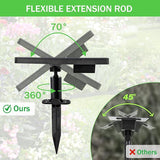 Solar Powered Bird Bath Fountain Equipped with Six Nozzles Rock Solar Bird Bath Power 3.5w Outdoor Water Fountain Suitable for Gardens Ponds Fish Tanks Courtyards