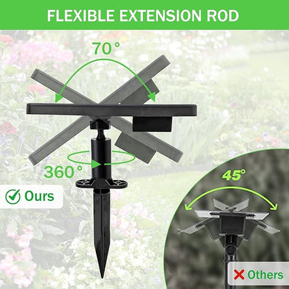 Solar Powered Bird Bath Fountain Equipped with Six Nozzles Rock Solar Bird Bath Power 3.5w Outdoor Water Fountain Suitable for Gardens Ponds Fish Tanks Courtyards