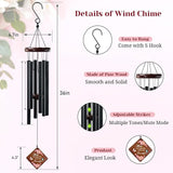 Wind Chimes for Mom, 36" Memorial Wind Chimes for Loss of Mother, Bereavement Sympathy Gifts in Memory of Women, Outdoor Gifts Garden/Patio Decor for