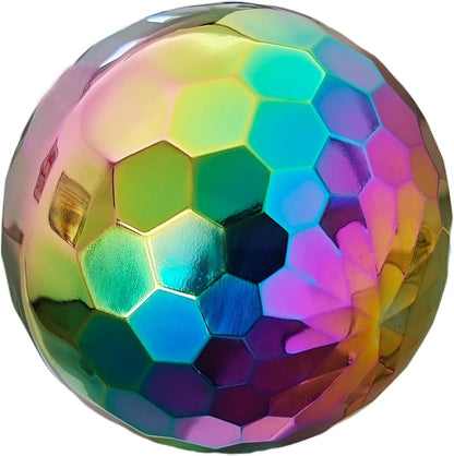 304 Stainless Steel Gazing Ball Sculptures Diamond Ball Decoration Mirror Hollow Decor Ball Reflective Garden Sphere Hollow Metal Ball Ornament Statues Gazing Globe for Home Garden (Rainbow 10 inch)