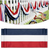 3x30Ft Patriotic Bunting 4th of July Decor Outside Red, White & Blue Stripe Bunting Banner Decor Memorial Days Veterans Day Celebration USA Bunting Outdoor Porch Garden