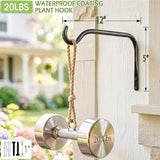 Lifyzoon Durable Plant Hangers Brackets: 2 Pack 12 Inch Outdoor Metal Hanging Plant Brackets - Rustproof Wall Hooks for Hanging Flower Basket Bird Feeders Wind Chimes and Lanterns