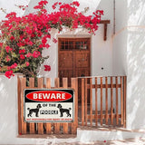 Beware Of The Dog Poodle Sign Aluminum Metal Tin Signs Outdoor Yard Sign Warning Sign For Fence Yard Home Kitchen Farm Garden Wall Decor 8x12 Inch