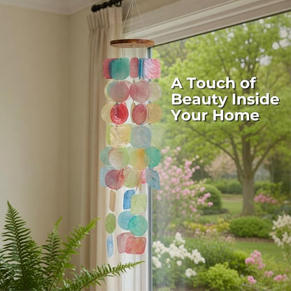 Solange & Frances Rainbow Wind Chimes for Outside. Spring Porch Decor Windchime Outdoors, Home Decor, Wind Chimes Garden Decor and Front Porch Decor. Unique Birthday Gifts, for Mom