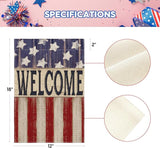 AVOIN colorlife Patriotic 4th of July Garden Flag 12x18 Inch Double Sided Outside, Memorial Day Retro American Stars and Stripes Welcome Yard Outdoor Decoration