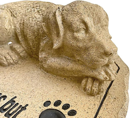 Lily's Home Pet Memorial Stone - Cat or Dog Grave Marker - Durable Waterproof Garden Memorial Stone for Indoor and Outdoor Use - Sympathy Gift for Pet Loss - Dog