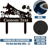 Personalized Metal Custom Garden Sculptures Statues, Yard Art,Shed, Flowerbed Decoration, Outdoor Decor, Animal Stake Pack, Cat Kitty Rabbit Bunny Dog Puppy Flower Metal Signs (Dog A)