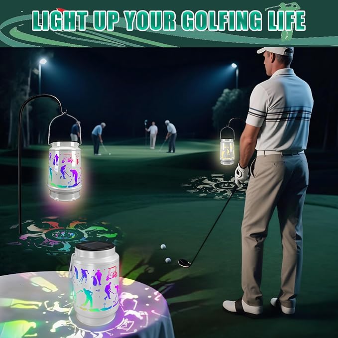 Golf Valentine's Day Gifts for Men Dad Grandpa Boyfriends Rechargeable Lantern Lamp Led Night Light Retirement Gifts for Christmas New Year Funny Unique Gift Who Love Golf