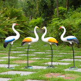 Garden Statue Animal Sculpture Outdoor Decor Gift Outdoor Statues Outdoor Garden Simulation Animal Sculpture Figurine Crane Statue Garden Courtyard Animal Decoration(25 * 9 * 60cm-B)