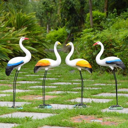 Garden Statue Animal Sculpture Outdoor Decor Gift Outdoor Statues Outdoor Garden Simulation Animal Sculpture Figurine Crane Statue Garden Courtyard Animal Decoration(25 * 9 * 60cm-B)