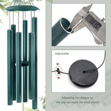 ASTARIN 45in Wind Chimes for Outside，Memorial Wind Chimes Large with 6 Heavy Tubes,Sympathy Gifts, Large Deep Tone for Garden Hanging Decor, Gift for Mom Women Grandma Neighbors,Green