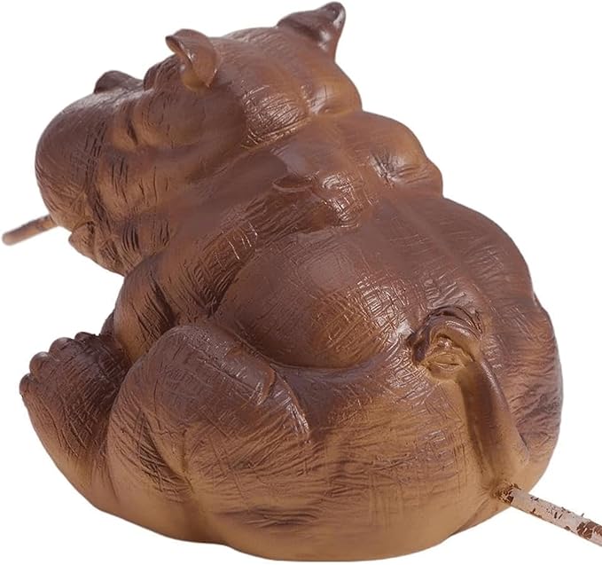 Garden Statues Hippo Decor Pond Spitter Statue Animal Pond Sprinkler Yard Garden Decoration Hippo Garden Statue Decor Animal Fountain Yard Ornaments Decor