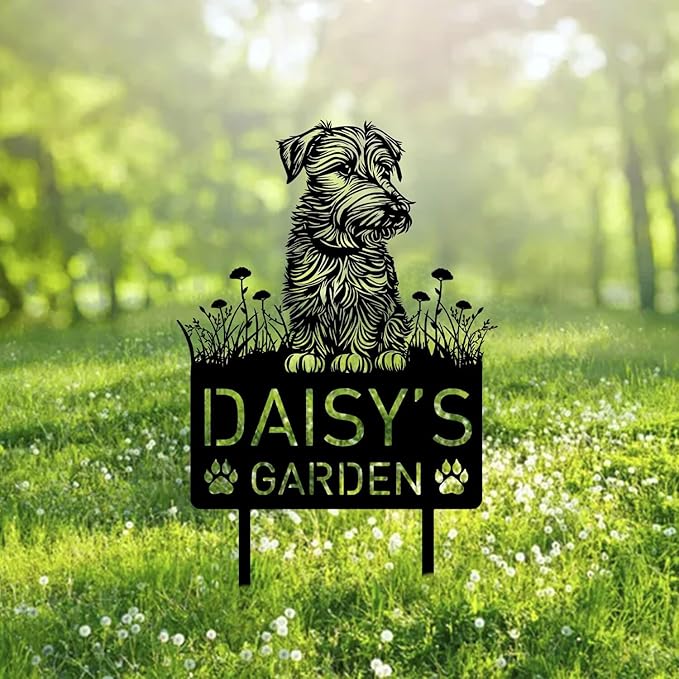 Custom Sealyham Terrier Dog Metal Memorial Garden Stake Personalized Pet Grave Marker Name Sign Remembrance Stake Decor Sympathy Dog Loss,Outdoor Statues for Yard Garden Lawn Patio Pathway Grave.