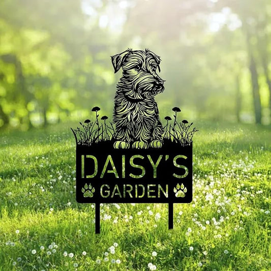 Custom Sealyham Terrier Dog Metal Memorial Garden Stake Personalized Pet Grave Marker Name Sign Remembrance Stake Decor Sympathy Dog Loss,Outdoor Statues for Yard Garden Lawn Patio Pathway Grave.