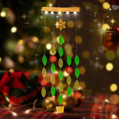 Solar Wind Chimes Unique Light, Glass Mobile Hanging Solar Light Wind Chime for Home, Garden, Patio and Yard Decor