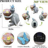 Solar Turtle Garden Statue with LED Light (6"W x 8.6"L x 7.5"H) – Cute Solar Garden Decor Outdoor Turtle Statue for Patio Yard Backyard Lawn, Turtle Decor Garden Statues, Unique Turtle Gifts