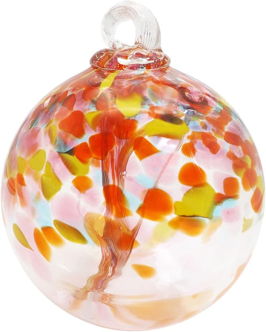 Dale Tiffany Hand Blown Glass, 3" Diameter Eden, Tree of Life Collection, Witch Globe Hanging Garden Indoor/Outdoor Decorative Ornament Gazing Ball