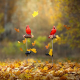 Cardinal Solar Stake Lights for Outside with Simulated Call and Breathing Light Waterproof Outdoor Christmas Decorations Yard Outdoor Use Perfect Garden Decorative Lights and Landscape Lighting