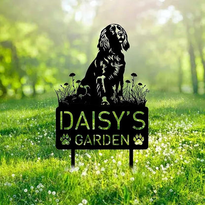 Custom Boykin Spaniel Dog Metal Memorial Garden Stake Personalized Pet Grave Marker Name Sign Remembrance Stake Decor Sympathy Dog Loss,Outdoor Statues for Yard Garden Lawn Patio Pathway Grave.
