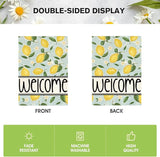 AVOIN colorlife Summer Lemon Garden Flag 12x18 Inch Double Sided Outside, Welcome Seasonal Yard Outdoor Flag
