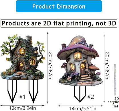 Garden Pathways Marker Squirrels Stake for Flower Beds Fences Decorative Outdoor Sign Landscape Accent Garden Fence Decorative Signboard
