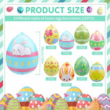 16 Packs 16 Inch Inflatable Easter Eggs Outdoor PVC Inflatable Hanging Eggs Blow Up Easter Egg for Egg Hunts Yard Garden Outdoor Decoration