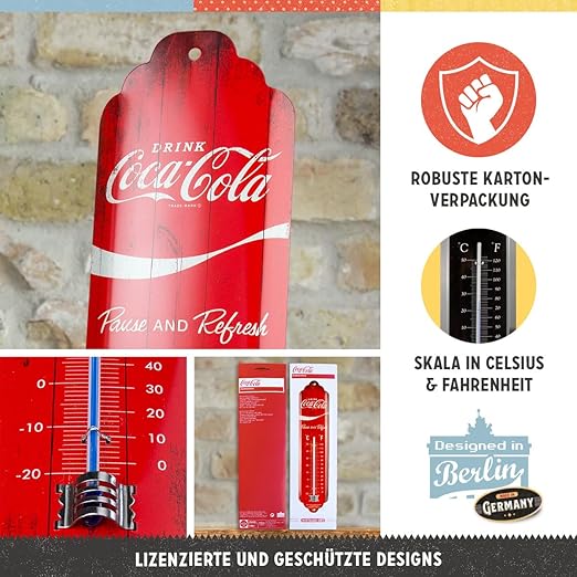 Coca-Cola Retro Deco Thermometer