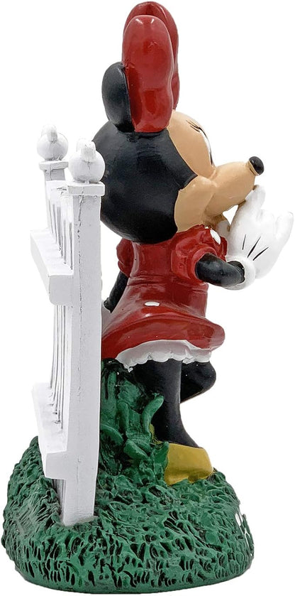 Disney Minnie Mouse Welcome Gate Everyday Outdoor Garden Statue, 7 inches Tall, Officially Licensed Disney Product