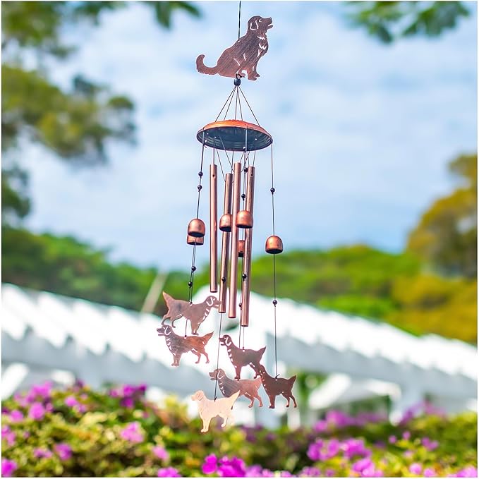 for Mom Golden Retriever Dog Wind Chimes for Outside,Dog Gifts for Women Men/Memorial Gift/Birthday Gifts Metal windchimes Outdoors/Indoors,Garden Decor,Patio,Porch,Yard Decorations
