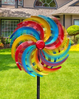 Wind Spinners Outdoor,Kinetic Wind Sculptures & Spinners, 63" Double-Side Metal Wind Spinner for Yard and Garden, Lawn Art Decorations Colorful