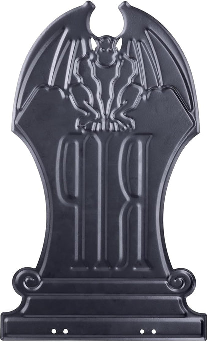 3-D Metal Halloween Ghost Cemetery XL 17" Tombstone w Stakes -RIP- Durable, Rustproof, UV Raised Printing-Upgrade Your Haunted House Mansion w Cemetary Lawn Decor-No More Flimsy Foam Graveyards