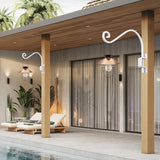 4 Pack Plant Hangers Outdoor : Swivel Bird Feeder Hangers Wall Mount - 15 Inch Swivel Plant Hooks for Hanging Baskets, Flower, Lantern, Wind Chimes (White)