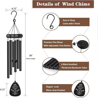 Soopau Memorial Gifts for Loss of Brother, Memorial Wind Chimes for Loss of Brother, Loss of Brother Sympathy Gifts, Bereavement Condolence Funeral Gifts for Loss of Brother