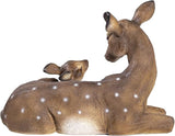 14.9 Inch Mother & Fawn Deer Statue Decoy, Outdoor Garden Lawn Ornament for Yard Patio Christmas Decor, for Female Garden Enthusiasts