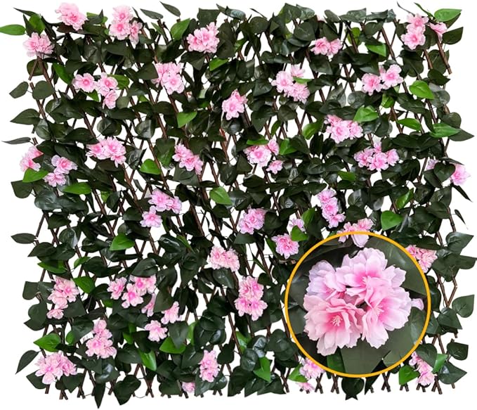 Expandable Fence Privacy Screen for Balcony Patio Outdoor,Decorative Faux Ivy Fencing Panel,Artificial Hedges