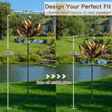 Pure Echo Wind Spinners for Yard and Garden, Wind Spinners Outdoor Large Metal, 84 inch Kinetic Wind Spinner & Wind Sculptures, Windmill Decor(Lotus)