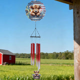 Highland Cow Wind Chimes - Cows Gifts for Women Mom Metal Windchime with Spinners Garden Decor Indoor Outdoor Art Hanging Decoration for Patio Yard Balcony Home Christmas Birthday Gift