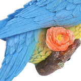 Pssopp Sculpture Ornament Decor,Bright Statues Outdoor Patio Garden Statues Statues Miniature Art Carved Small Animal Rustic Wildlife Decor for Garden (Blue)