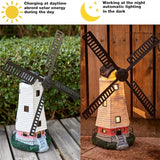 pearlstar Solar Garden Outdoor Windmill Lighthouse - 20" Solar Powered LED Lighthouse Garden Statue Waterproof Decorative Light for Women Mom Landscape Decor Lawn Table Patio Pathway Yard