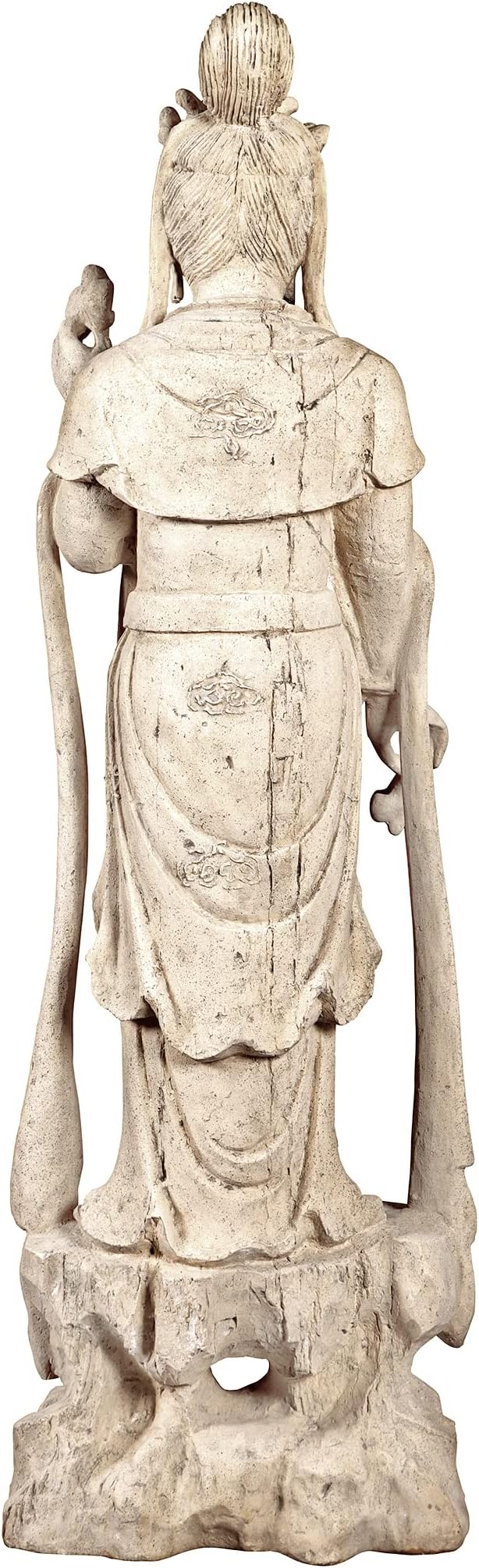 Design Toscano Guan-Yin Patroness of Compassion Asian Decor Outdoor Garden Statue, 54 inches Tall, Fiberglass Cast Stone Resin, Limestone Finish