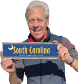 SmartSign 4 x 14 inch South Carolina State Vintage Metal Sign “While I Breathe, I Hope”, 40 mil Rustproof Aluminum with Clear Overcoat, Retro Wall Décor, Multicolor, Made in USA