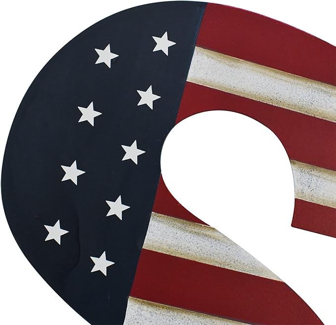 Linfevisi USA Yard Signs 16 Inch Metal American Star Patriotic Barn Stars Letter Garden Stakes US Flag Outdoor 4th of July Decorations Memorial Day Yard Art Lawn Ornaments Patio for Outside