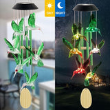 Hummingbird Solar Wind Chimes Outdoor, Father Gift, Birthday Gifts for Mother,Husband,Stepdad,Women,Grandma,Daughter,Aunt,Friend,Wife,Sister. dad and mom Gardening Gifts, Yard Decor