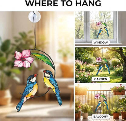 Hummingbird Gifts for Women, Hummingbird Sun Catcher for Window Hanging, Mothers Day for Mom Grandma Bird Lovers, Spring Suncatcher Garden Decor for Indoor Outdoor Windows(8)
