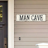 Madcolitote Personalized Man Cave Street Sign Vintage Man Cave Wood Signs Wall Art Rustic Wall Decorations for Living Room Home Decor for Home Man Cave Door Porch Garden Party 6x24in