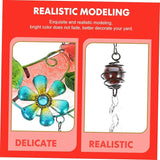 INOOMP Stained Bird Hanging Decor Bird Ornament with Crystals for Garden and Home Vibrant Art Sculpture for Tree and Outdoor Scene