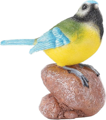 Cute Statues Garden Bird Statue Outdoor Statues On The Stone Ornament Backyard Decor(On the Stone)