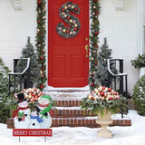 YEAHOME Outdoor Christmas Decorations, 3 Snowman Family Metal Decorative Garden Stakes for Outdoor Yard, Merry Christmas Yard Signs for Outside Garden Lawn Porch Pathway Xmas Decorations