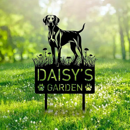 Custom Weimaraner Dog Metal Memorial Garden Stake Personalized Pet Grave Marker Name Sign Remembrance Stake Decor Sympathy Dog Loss,Outdoor Statues for Yard Garden Lawn Patio Pathway Grave Gift.